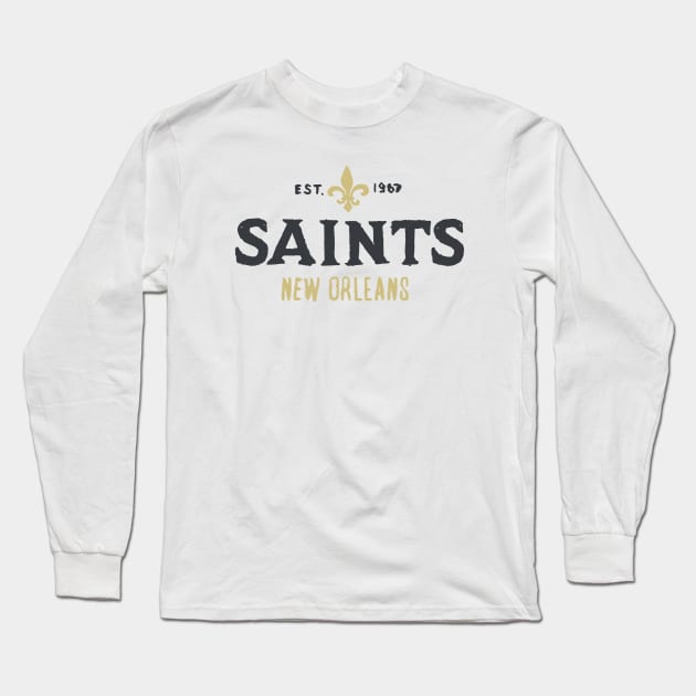 New Orleans Saiiiints 02 Long Sleeve T-Shirt by Very Simple Graph